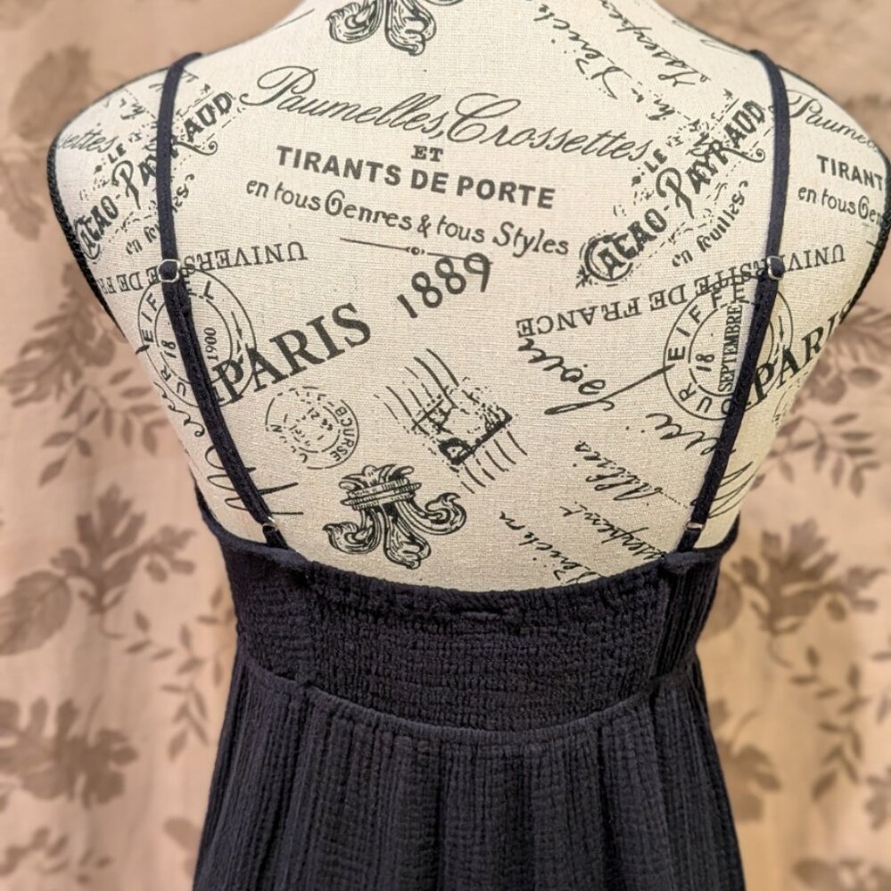 Xhilaration Sheer Tiered Navy Blue Swim Suit Cover Up, Size M, EUC! - Picture 6 of 9